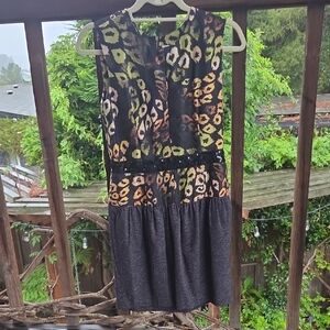 RACHEL Rachel Roy Multicolor Leopard Mini Dress